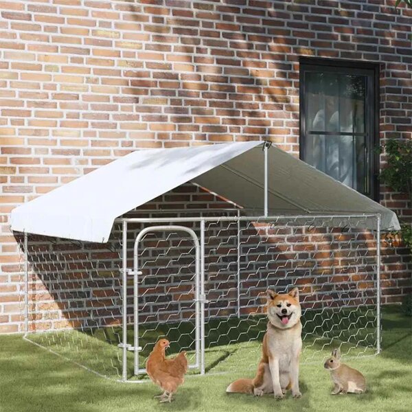 Vanjski kavez za pse s krovom 200 x 200 x 150 cm - 200 x 200 x 150 cm 1 200 x 200 x 150 cm