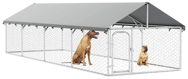Vanjski kavez za pse s krovom 600 x 200 x 150 cm - 600 x 200 x 150 cm 1 600 x 200 x 150 cm
