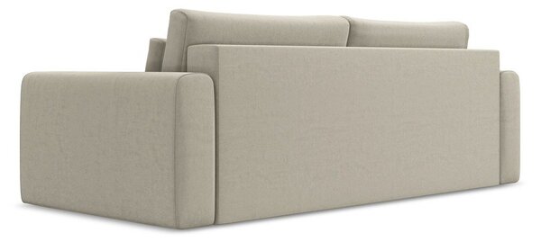 Bež baršunasti sklopiva/s prostorom za odlaganje sofa 238 cm Kapua – Makamii
