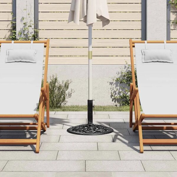 Stalak za suncobran crni 48 x 48 x 33 cm od lijevanog željeza - Crna 48 x 48 x 33 cm 1 Crna