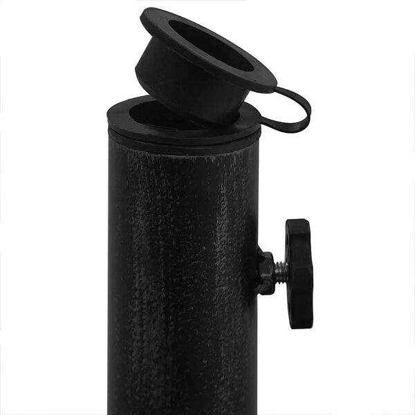 Stalak za suncobran crni 48 x 48 x 33 cm od lijevanog željeza - Crna 48 x 48 x 33 cm 1 Crna