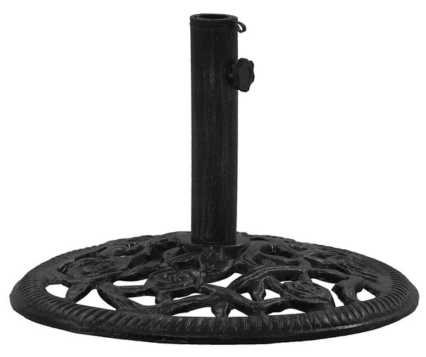 Stalak za suncobran crni 48 x 48 x 33 cm od lijevanog željeza - Crna 48 x 48 x 33 cm 1 Crna