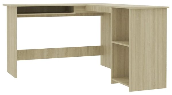 Kutni radni stol boja hrasta 120x140x75 cm konstruirano drvo - sonoma hrast Sonoma hrast
