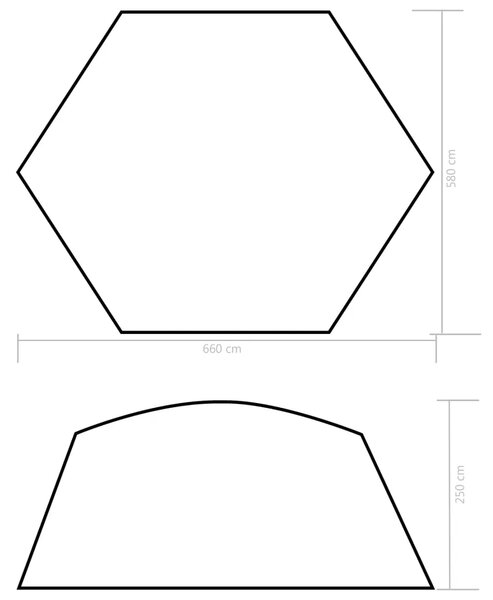 Šator za bazen od tkanine 660 x 580 x 250 cm plavi - Plava 660 x 580 x 250 cm 1 Plava