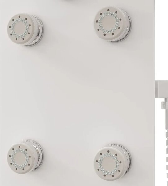 Tuš panel od stakla 25 x 47 5 x 130 cm bijeli - Bijela Bijela