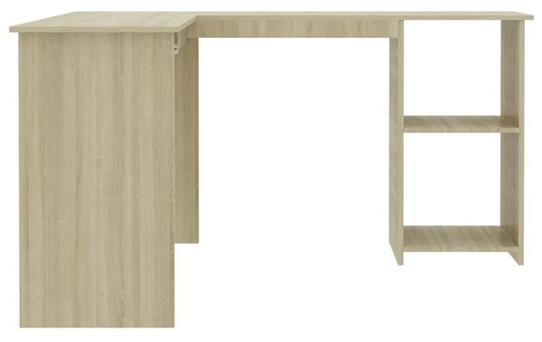 Kutni radni stol boja hrasta 120x140x75 cm konstruirano drvo - sonoma hrast Sonoma hrast