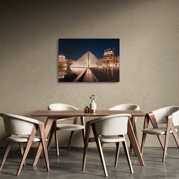 Staklena slika - Louvre noću (70x50 cm)