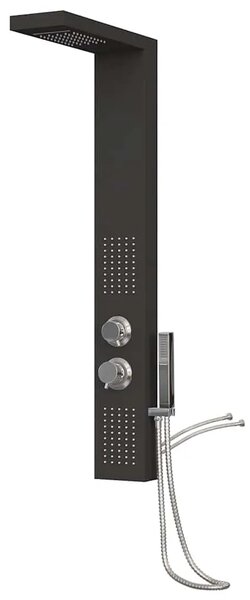 Tuš panel aluminijski crni - Crna 15 x 47 x 114 cm Crna 15 x 47 x 114 cm