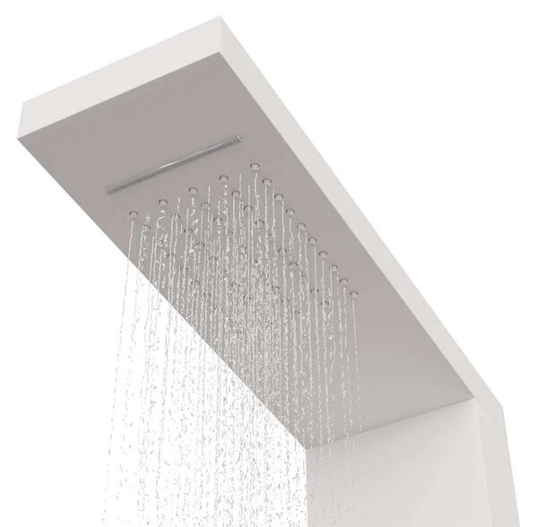 Tuš panel aluminijski bijeli - Bijela 15 x 47 x 114 cm Bijela 15 x 47 x 114 cm