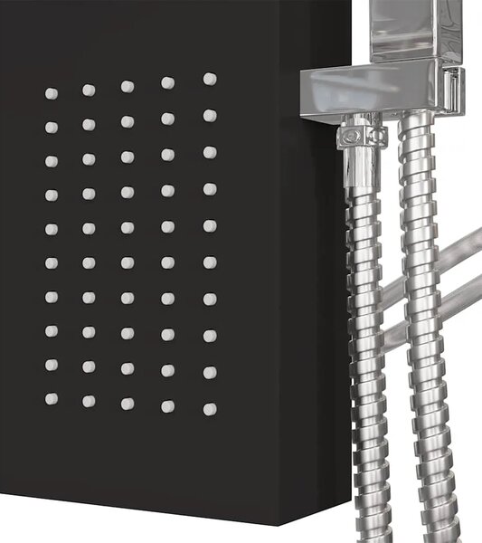 Tuš panel aluminijski crni - Crna 15 x 47 x 114 cm Crna 15 x 47 x 114 cm