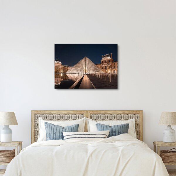 Staklena slika - Louvre noću (70x50 cm)