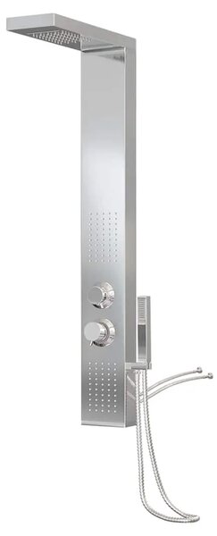 Tuš panel od nehrđajućeg čelika četvrtasti - Srebrno 15 x 47 x 114 cm Srebrno 15 x 47 x 114 cm