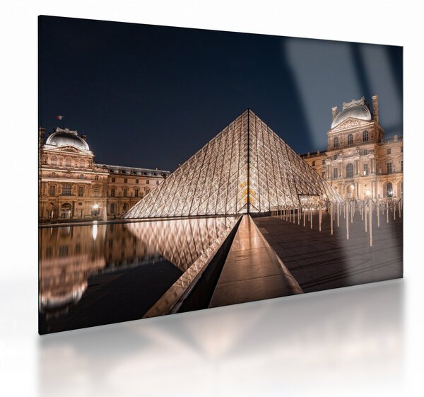 Staklena slika - Louvre noću (70x50 cm)