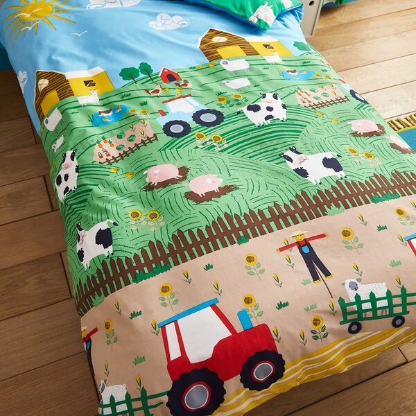 Dječja posteljina za krevet za jednu osobu 135x200 cm Farmyard Animals – Catherine Lansfield