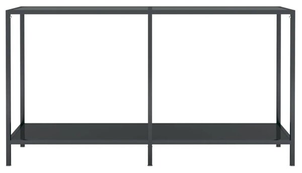 Konzolni stol crni 140 x 35 x 75 5 cm od kaljenog stakla - Crna 1 140 cm Crna