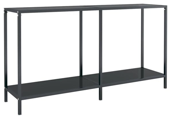 Konzolni stol crni 140 x 35 x 75 5 cm od kaljenog stakla - Crna 1 140 cm Crna