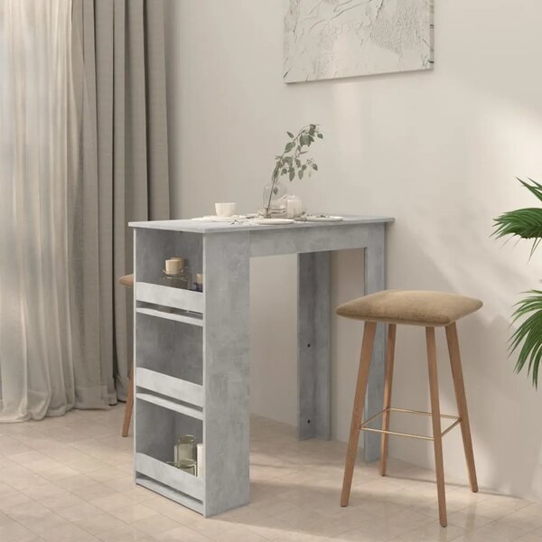 Barski stol sa stalkom za pohranu boja betona 102x50x103 5 cm - Beton siva 1 Beton siva
