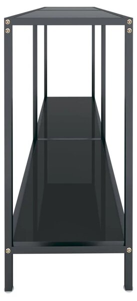 Konzolni stol crni 140 x 35 x 75 5 cm od kaljenog stakla - Crna 1 140 cm Crna