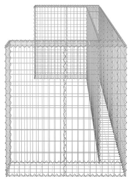 Gabionski zid za kante od pocinčanog čelika 325 x 100 x 110 cm - 325 x 100 x 110 cm 1 325 x 100 x 110 cm