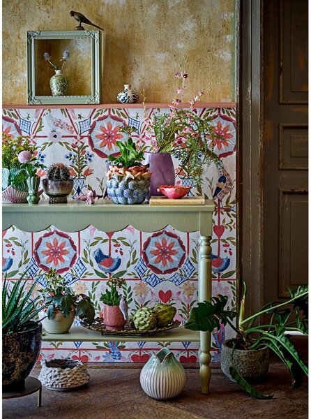Svijetlo zeleni pomoćni stol od masivnog bora 36x106 cm Salla – Bloomingville
