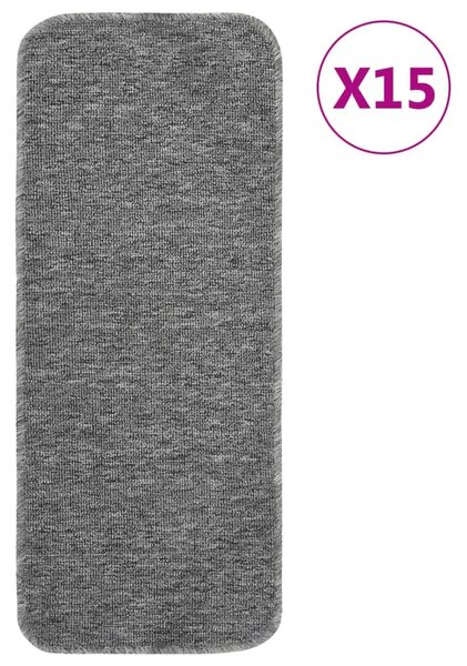 Protuklizni otirači za stepenice 15 kom 60x25cm sivi pravokutni - Siva 60 x 25 cm 15 Siva