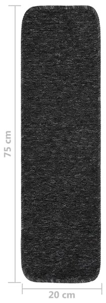 Protuklizni otirači za stepenice 15 kom 75 x 20 cm antracit - Antracit 75 x 20 cm 15 Antracit