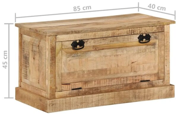 Klupa za pohranu cipela 85 x 40 x 45 cm od masivnog drva manga - masivno drvo manga Masivno drvo manga