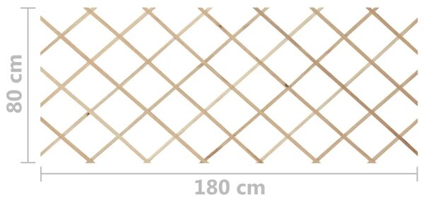 Rešetkaste ograde 5 kom od masivne jelovine 180 x 80 cm - Smeđa 180 x 80 cm 5 Smeđa