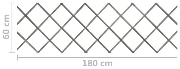 Rešetkaste ograde 5 kom sive od masivne jelovine 180 x 60 cm - Siva 180 x 60 cm 5 Siva