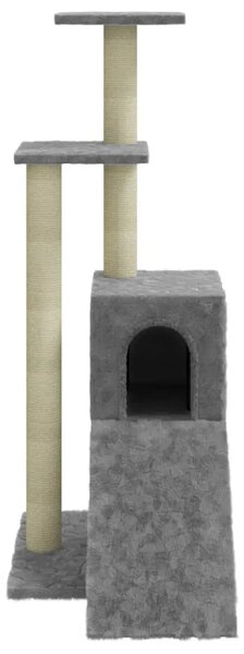 Penjalica za mačke - Kuća za mačke - Grebalica sa stupovima za grebanje svjetlosiva 92 cm - Svjetlosiva Svjetlosiva