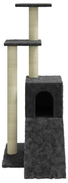 Penjalica za mačke - Kuća za mačke - Grebalica sa stupovima za grebanje tamnosiva 92 cm - Tamno siva Tamno siva