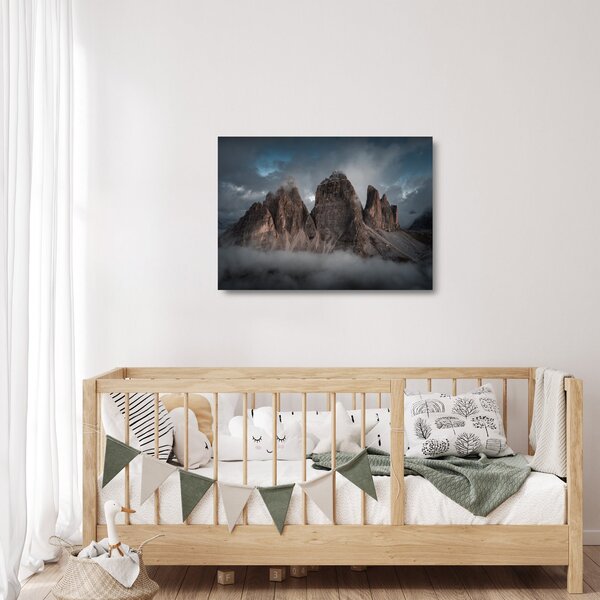 Staklena slika - Tri zuba, talijanski Dolomiti (70x50 cm)