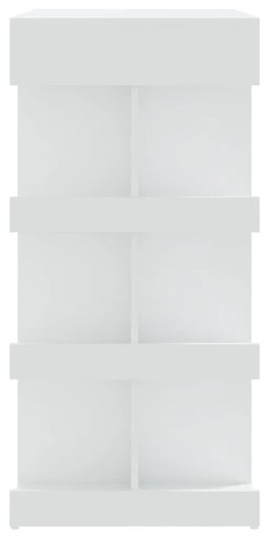 Barski stol sa stalkom za pohranu bijeli 100x50x101 5 cm drveni - Bijela 1 Bijela