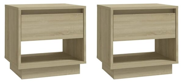 Noćni ormarići 2 kom boja hrasta 45x34x44 cm konstruirano drvo - sonoma hrast 2 Sonoma hrast 2
