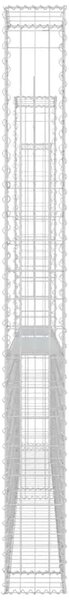 Gabion - Gabion ograde - Gabionska košara U-oblika s 2 stupa 140 x 20 x 200 cm željezna - 140 x 20 x 200 cm 1 140 x 20 x 200 cm