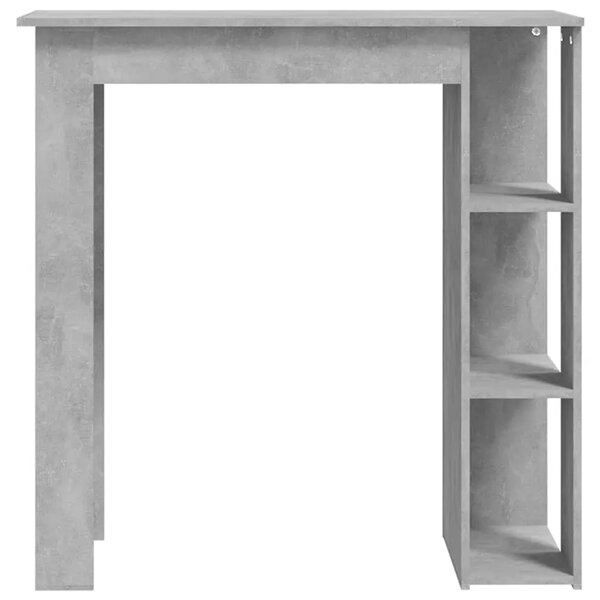 Barski stol s policom boja betona 102 x 50 x 103 5 cm drveni - Beton siva 1 Beton siva