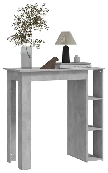 Barski stol s policom boja betona 102 x 50 x 103 5 cm drveni - Beton siva 1 Beton siva