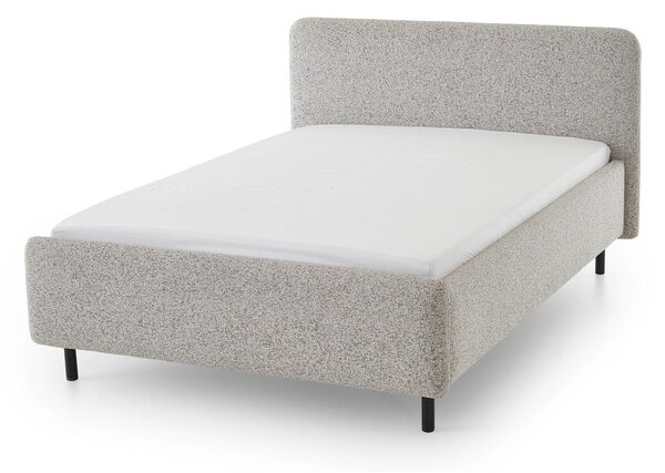 Bež tapecirani bračni krevet s prostorom za odlaganje s podnicom 140x200 cm Primo – Meise Möbel