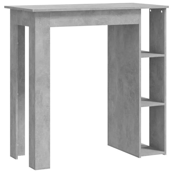 Barski stol s policom boja betona 102 x 50 x 103 5 cm drveni - Beton siva 1 Beton siva