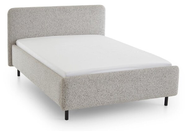 Bež tapecirani bračni krevet s prostorom za odlaganje s podnicom 140x200 cm Primo – Meise Möbel