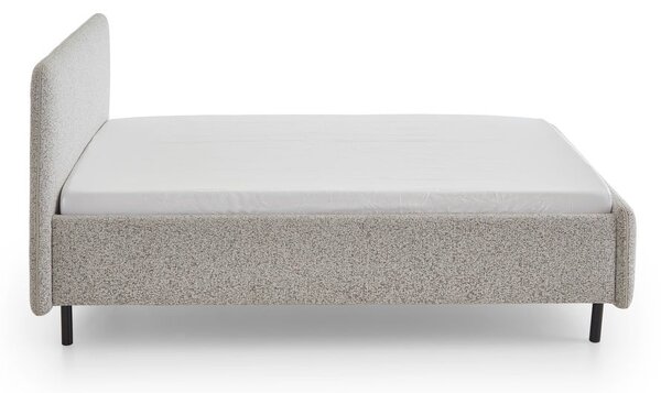 Bež tapecirani bračni krevet s prostorom za odlaganje s podnicom 140x200 cm Primo – Meise Möbel