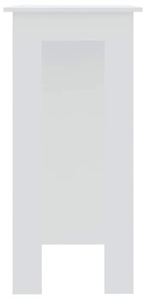 Barski stol s policom bijeli 102x50x103 5 cm konstruirano drvo - Bijela 1 Bijela