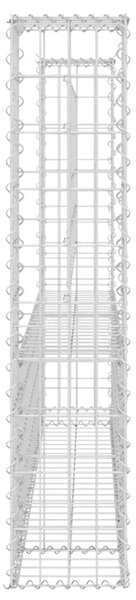 Gabion - Gabion ograde - Gabionska košara U-oblika s 2 stupa 140 x 20 x 100 cm željezna - 140 x 20 x 100 cm 1 140 x 20 x 100 cm