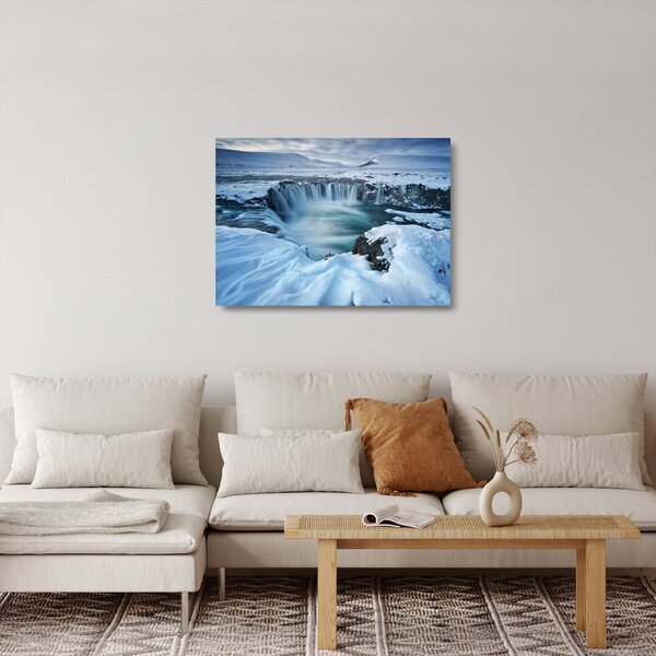 Staklena slika - Vodopad bogova, Island (70x50 cm)