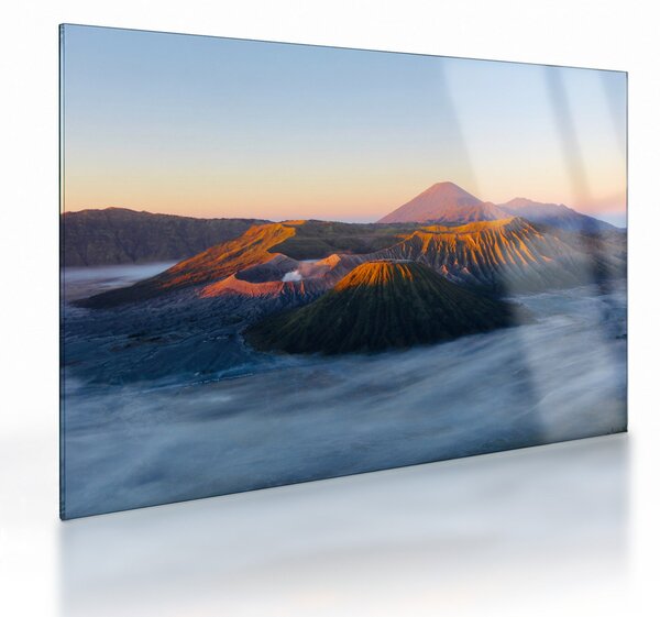 Staklena slika planine Bromo u Indoneziji (70x50 cm)