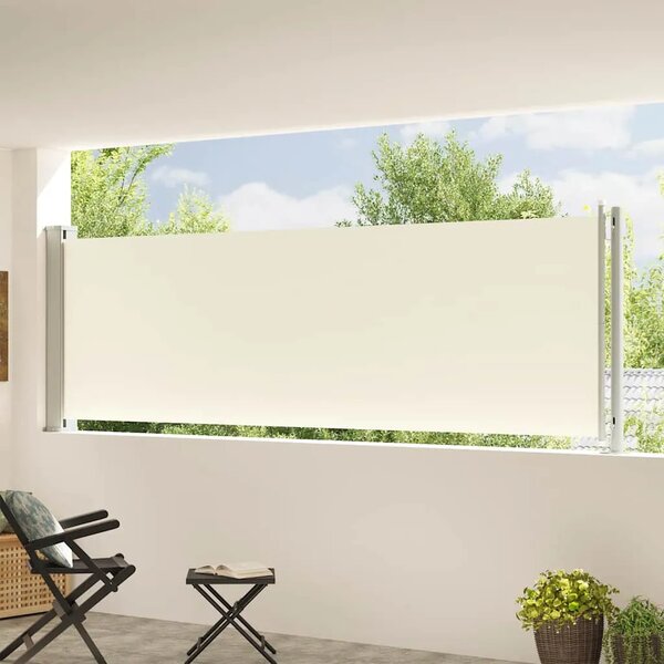 Uvlačiva bočna tenda za terasu 117 x 614 cm krem - Krema 117 x 600 cm 1 Krema