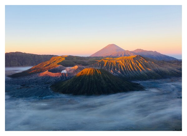 Staklena slika planine Bromo u Indoneziji (70x50 cm)