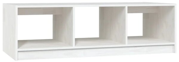Stolić za kavu bijeli 110 x 50 x 34 cm od masivne borovine - Bijela 1 Bijela