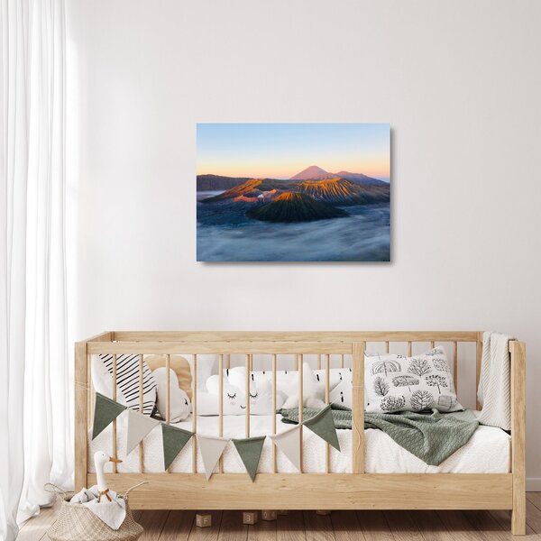 Staklena slika planine Bromo u Indoneziji (70x50 cm)