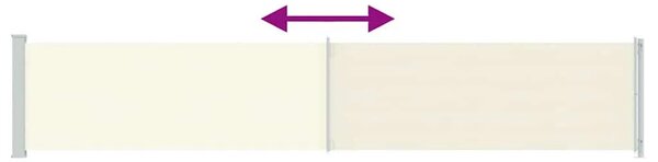 Uvlačiva bočna tenda za terasu 117 x 614 cm krem - Krema 117 x 600 cm 1 Krema